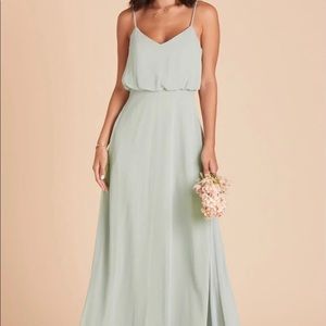 Xs sage Gwennie Birdy Grey bridesmaid dress, with pockets